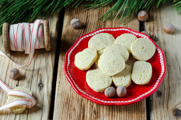 Walnut cookies on a plate