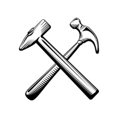 Two crossed hammers symbol