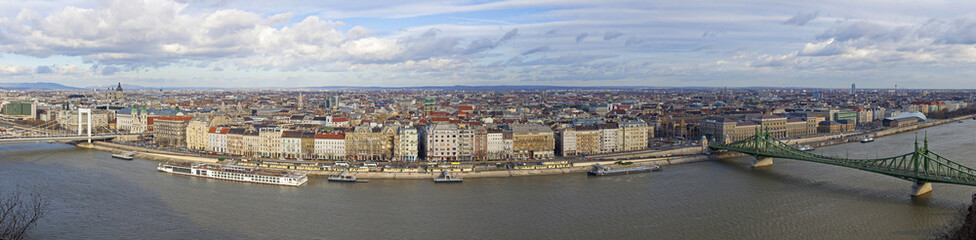 Fototapeta na wymiar Panorama of Budapest city, Hungary