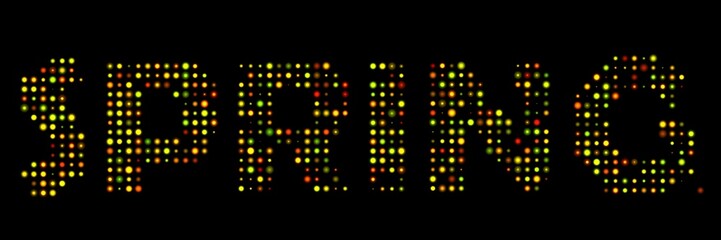 Spring led text
