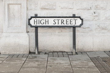 High Street road sign