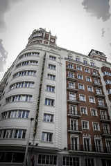 Fototapeta premium Gran Via, Image of the city of Madrid, its characteristic archit