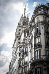 Fototapeta na wymiar Gran Via, Image of the city of Madrid, its characteristic archit