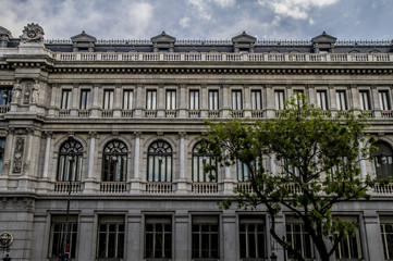 Fototapeta na wymiar Banco de España, Image of the city of Madrid, its characteristi
