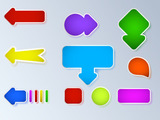 Obraz premium Colored paper arrows