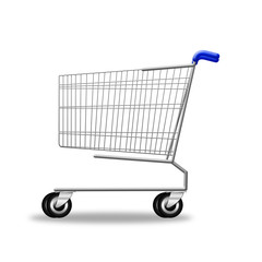Shopping cart on white background. illustration