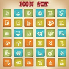 SEO vintage icons,vector