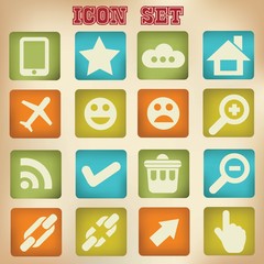 Web icons,vintage style,vector