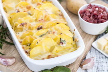 Portion of Potato Gratin