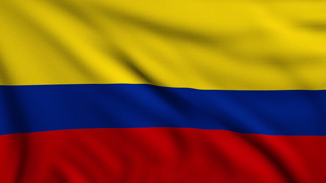 Flag of Colombia looping