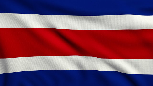 Flag of Costa Rica looping