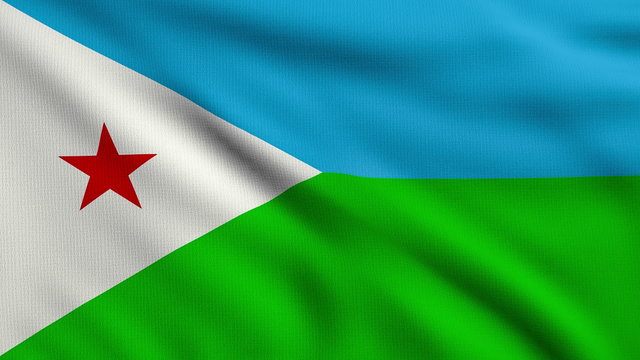 Flag of Djibouti looping