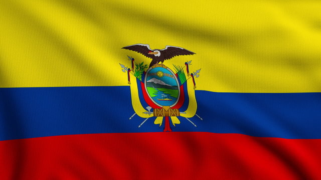 Flag of Ecuador looping