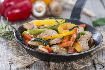 Portion of Vegetables with Chicken