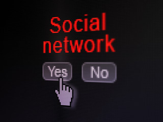 Social media concept: Social Network on digital computer screen