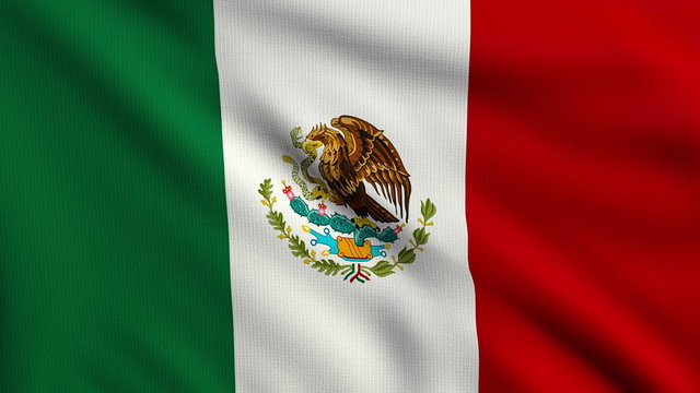 Flag of Mexico looping