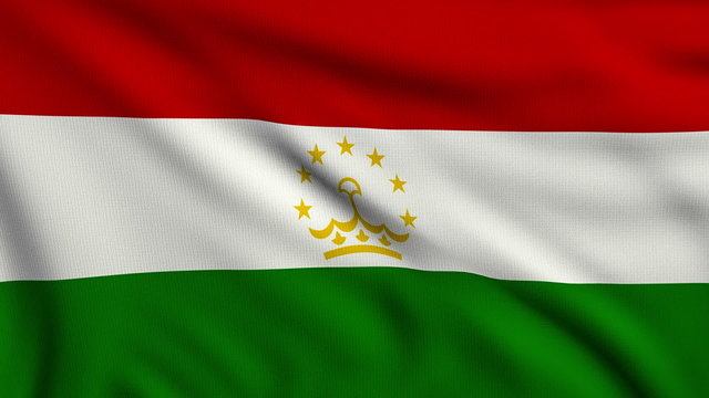 Flag of Tajikistan looping