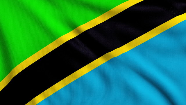 Flag of Tanzania looping
