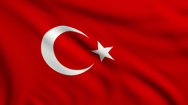 Flag of Turkey looping