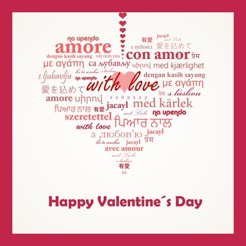 Vector concept of words "with love".