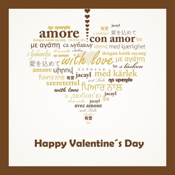 Vector concept of words "with love".