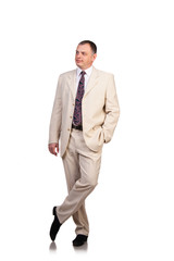 Portrait of a man on a white background