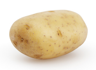 New potato isolated on white background with clipping path