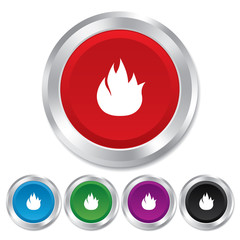 Fire flame sign icon. Fire symbol.