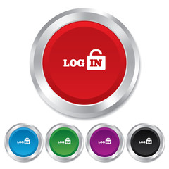 Login sign icon. Sign in symbol. Lock.