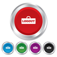 Logout sign icon. Log out symbol. Lock.