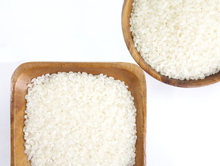Fototapeta na wymiar Asian white rice or uncooked white rice