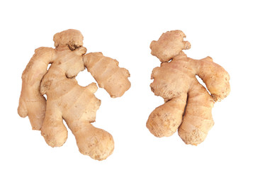zwei Ingwerwurzeln