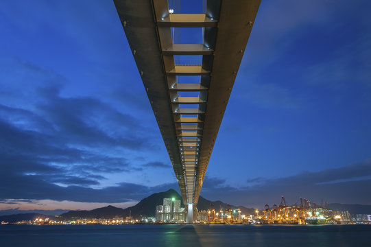 Stonecutters Bridge In Hong Kong