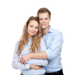 Young happy couple smiling