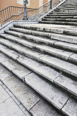Old stone stairs in the city