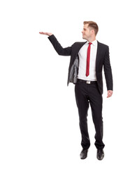 Businessman presenting your ad