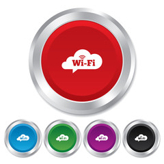 Free wifi sign. Wifi symbol. Wireless Network.