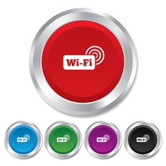 Free wifi sign. Wifi symbol. Wireless Network.