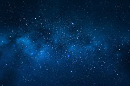 Naklejka Nocne niebo - Wszechświat pełen gwiazd, mgławicy i galaktyki