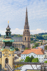 Linz Cityscape with New Cathedral and Church of the Ursulines, A