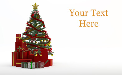 Árbol de Navidad con regalos