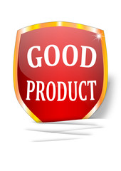 A label indicating the good product - vector
