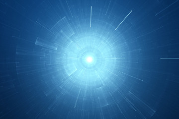 Abstract circular science fiction futuristic background