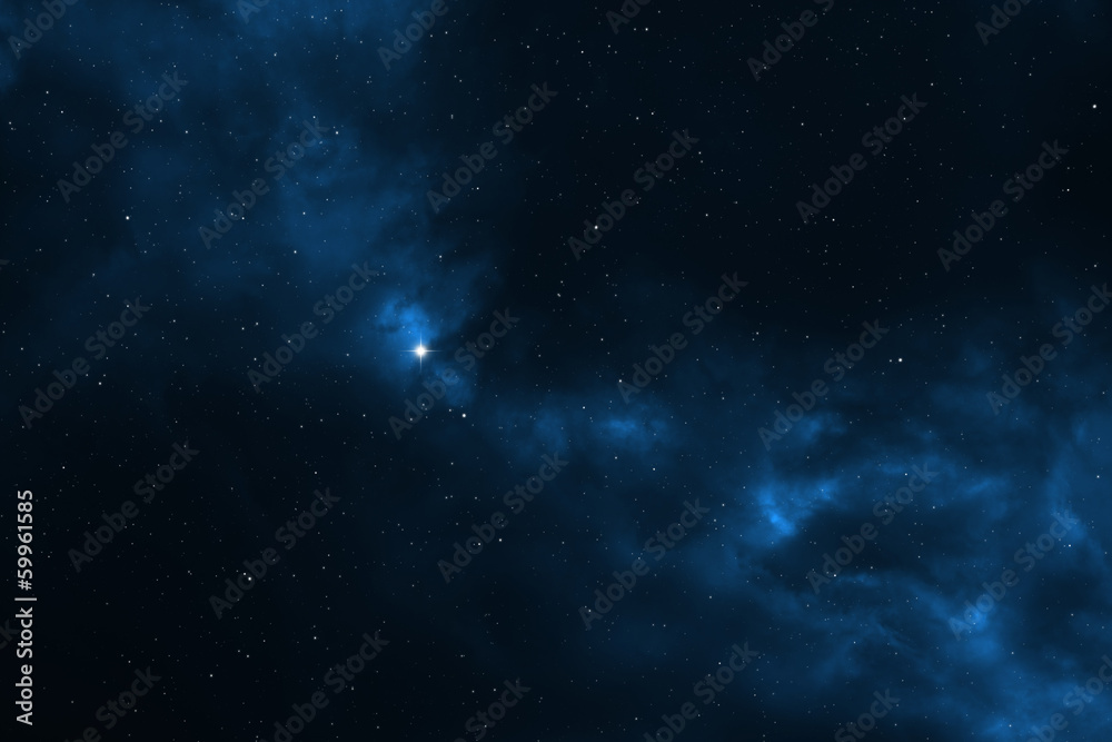 Wall mural night sky - universe filled with stars, nebula and galaxy