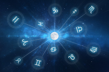 Zodiac Signs Horoscope symbols - obrazy, fototapety, plakaty