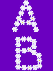 flowers letter - vector