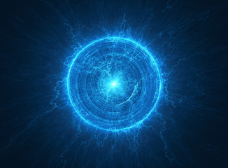 Abstract science background electromagnetic radioactive core