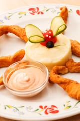 chicken with mashed potatoes for kids menu