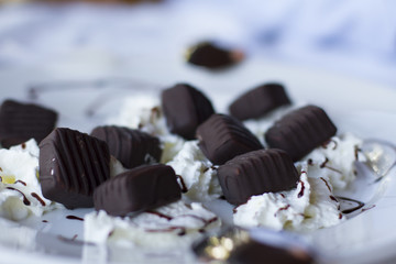 Chocolates with cream