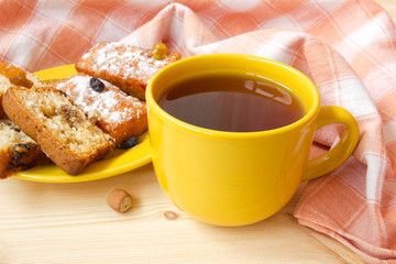 cup of tea and yummy biscuits